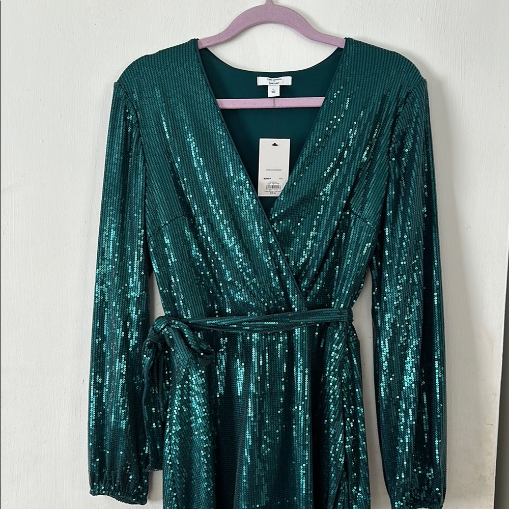 NEW Sparkly Teal V-Neck Dress | special events, weddings, NYE, Xmas